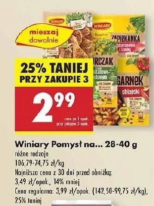 Kurczak w sosie śmietanowo-ziołowym Winiary pomysł na ... promocja