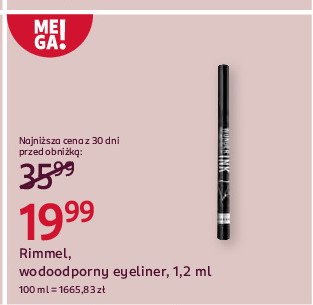 Eyeliner Rimmel wonder'ink ultimate 24h promocja w Rossmann