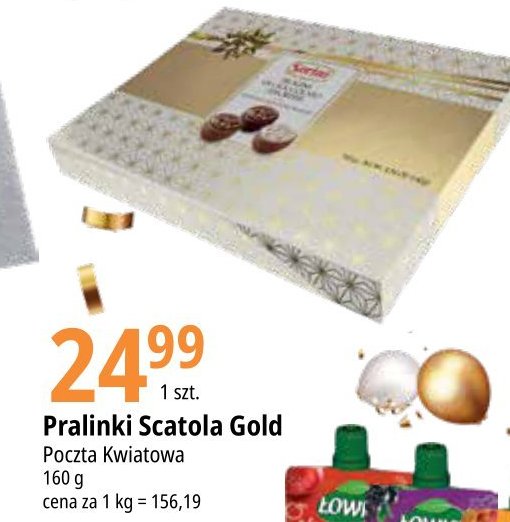 Praliny scatola gold Sorini promocja