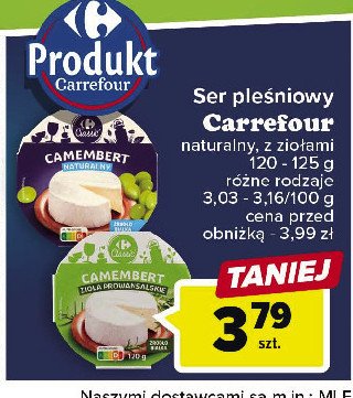 Ser camembert Carrefour promocja w Carrefour Market
