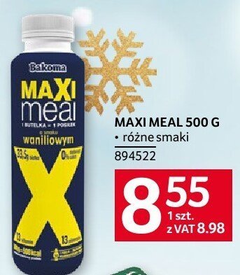Napój Maxi Meal 500G różne smaki promocja w Selgros