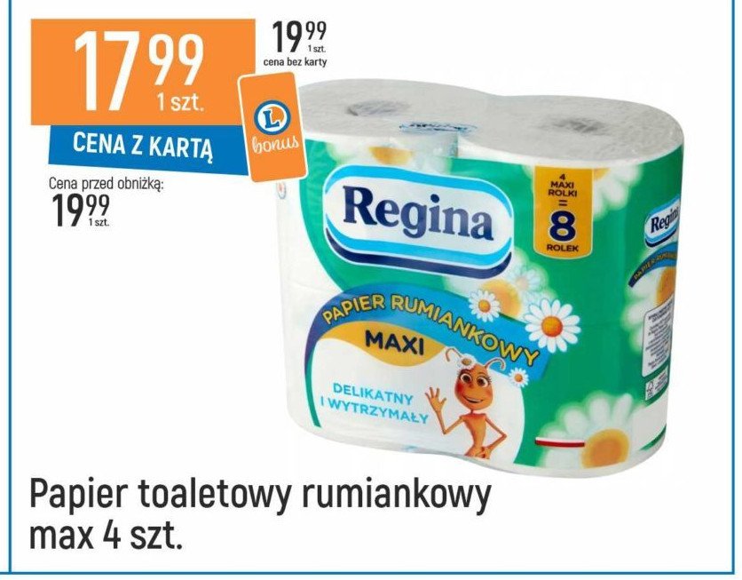 Papier toaletowy rumiankowy maxi Regina promocja