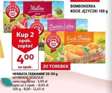 Herbata raspberry Teekanne world of fruits promocja