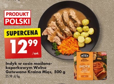 Indyk w sosie ma艣lano-koperkowym wolno gotowane Kraina mi臋s promocja