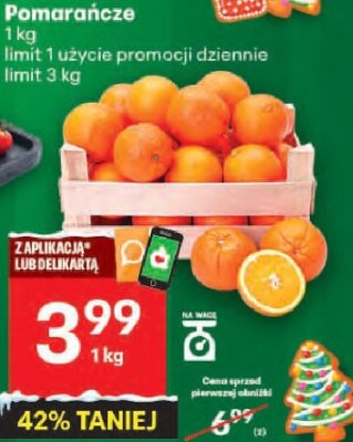 Pomarańcze promocja w Delikatesy Centrum