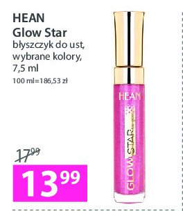 Błyszczyk do ust Hean glow star Hean cosmetics promocje