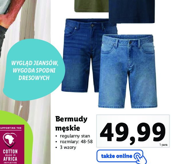 Bermudy m臋skie jeans 48-58 promocja