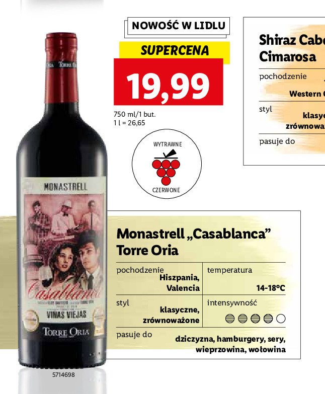 Wino Torre oria casablanca monastrell promocja