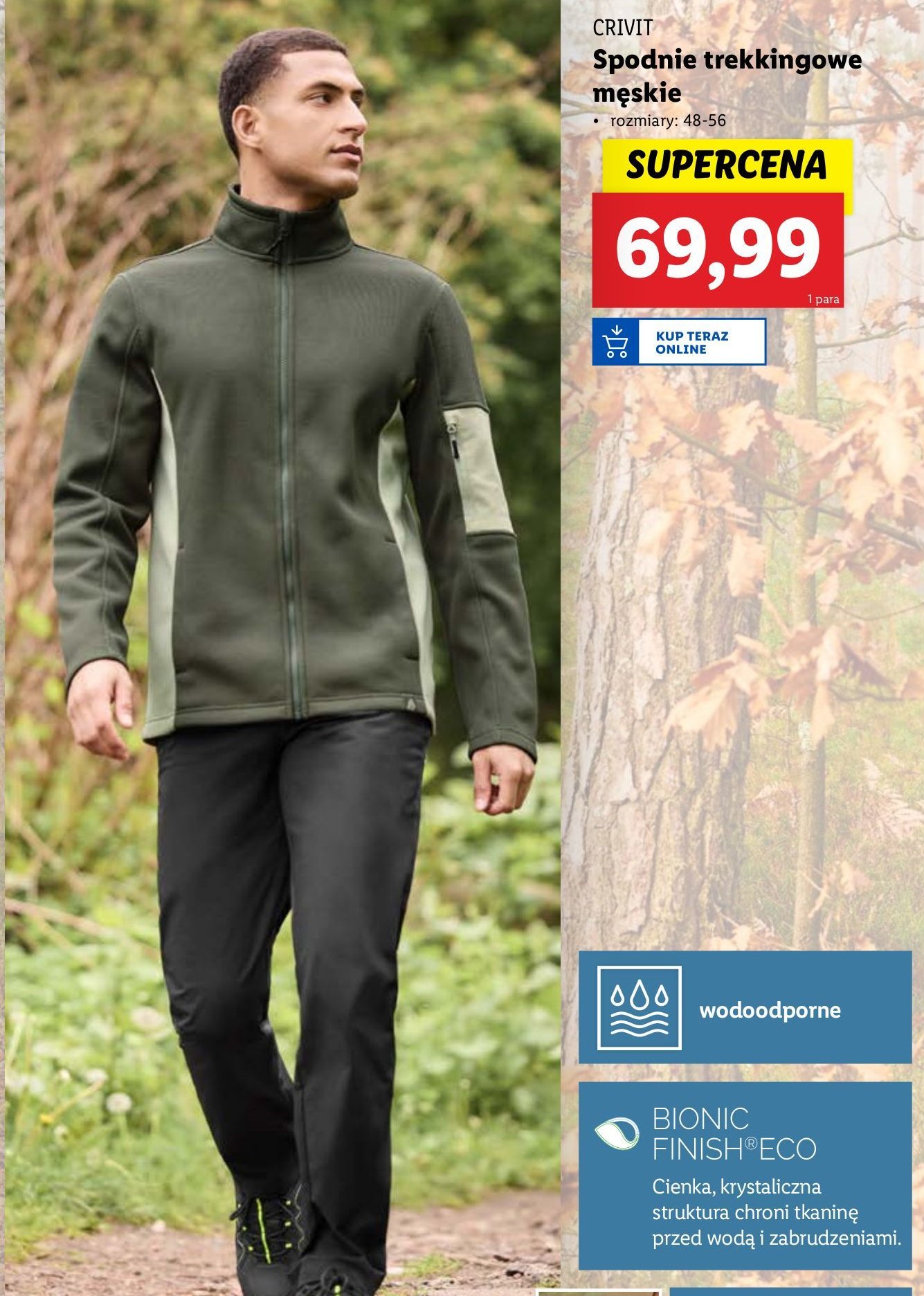 Spodnie trekkingowe 48-56 Crivit promocja