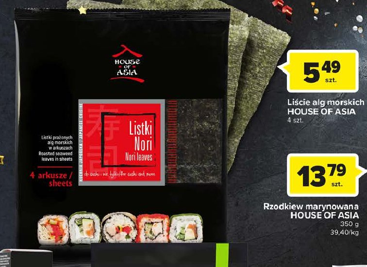 Listki nori House of asia promocja