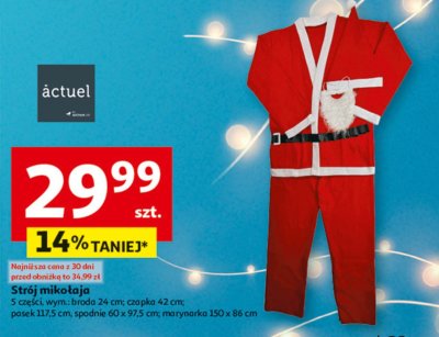 Strój mikołaja promocja w Auchan