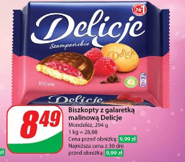 Ciastka z galaretk膮 malinow膮 Delicje szampa艅skie promocja