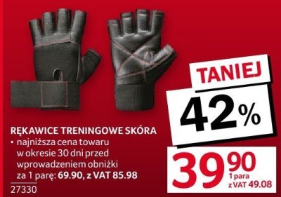 Rękawice treningowe skóra promocja w Selgros