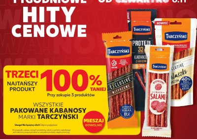 Wszystkie pakowane kabanosy trzeci -100% taniej promocja w Kaufland