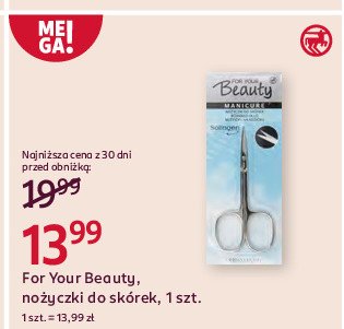 Nożyczki do skórek For your beauty promocja w Rossmann