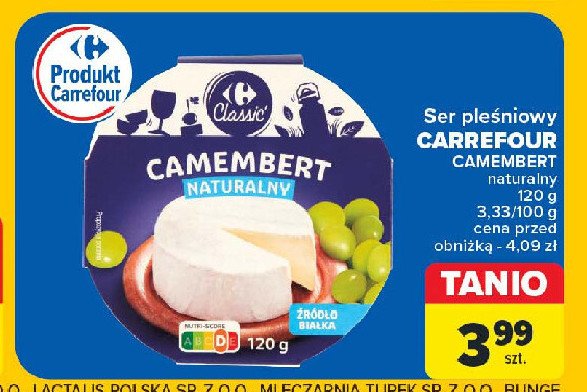 Ser camembert Carrefour promocja