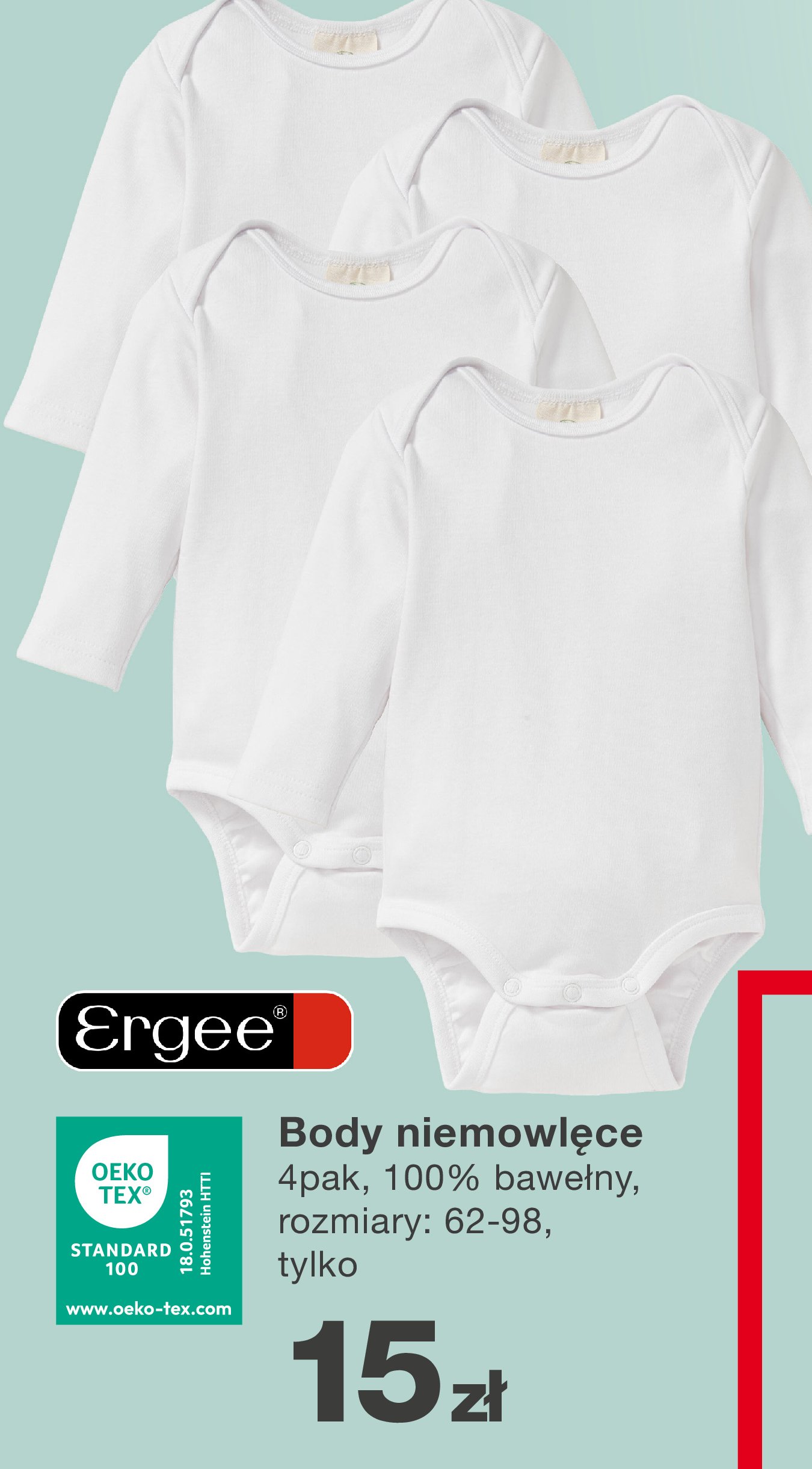 Body niemowlęce 62-98 cm Ergee promocja