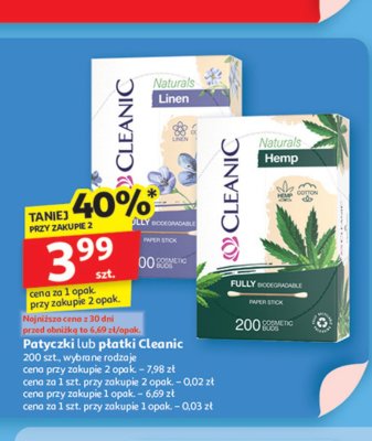 Patyczki kosmetyczne linen Cleanic promocja