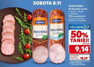 Krakowska sucha z szynki z indykiem  promocja w Kaufland