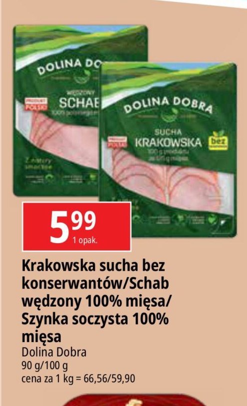 Kiełbasa sucha krakowska Dolina dobra promocja