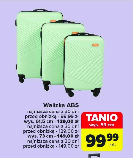 Walizka abs 53 cm promocja