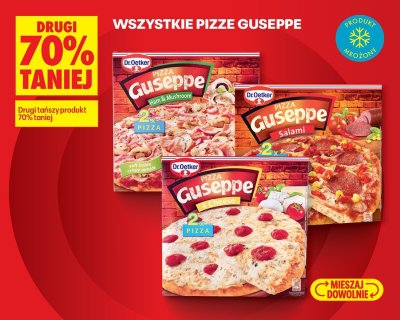 Wszystkie pizze Guseppe DRUGA -70% promocja w Biedronka