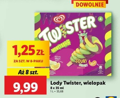 Lody monstaahh Algida twister promocja