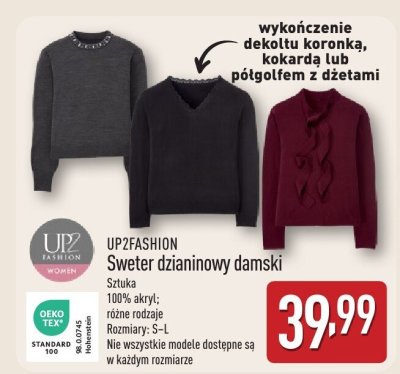 Sweter dzianinowy damski UP2FASHION promocja w Aldi