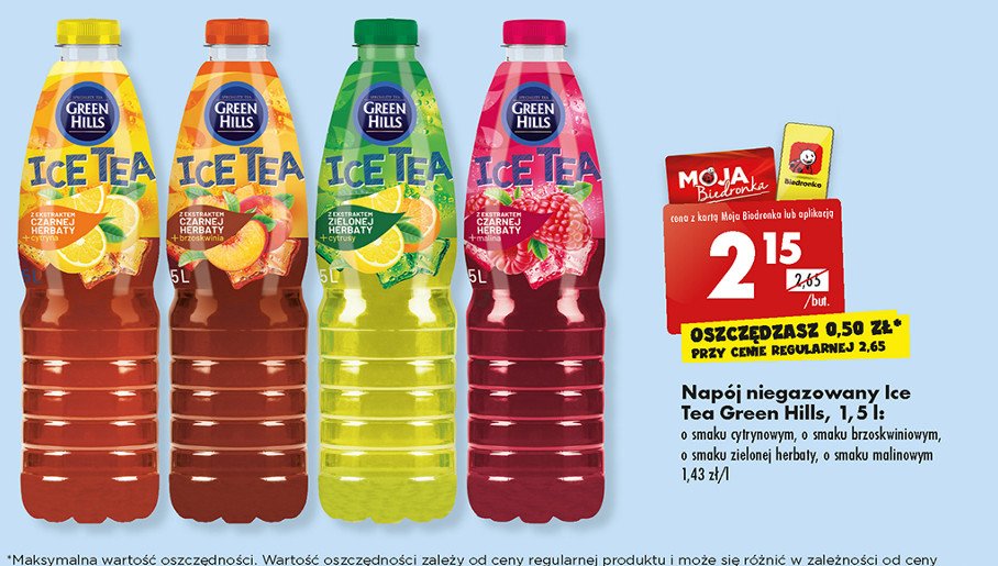 Nap贸j malinowy Green hills ice tea promocja