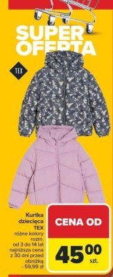Kurtka dziecięca 134 promocja w Carrefour