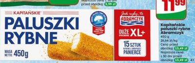 Kapitańskie paluszki rybne  promocja w Dino