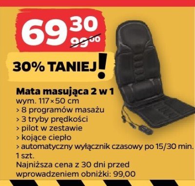 Mata masująca 2 w 1 promocja w Netto