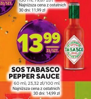 Sos Tabasco Pepper Sauce promocja w Stokrotka