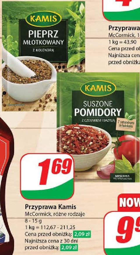 Suszone pomidory z bazyli膮 i czosnkiem Kamis promocja