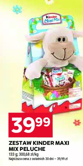 Zestaw 艣wi膮teczny + maskotka Kinder maxi mix promocja