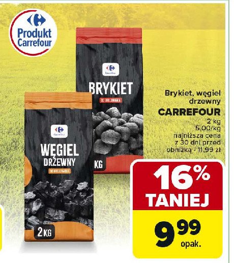 Brykiety z węgla drzewnego Carrefour promocja
