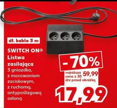 Listwa zasilająca  promocja w Kaufland