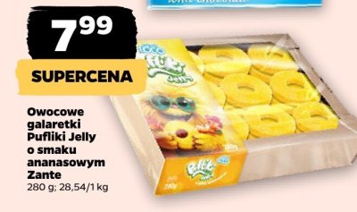Owocowe galaretki Pufiki Jelly o smaku ananasowym  promocja w Netto