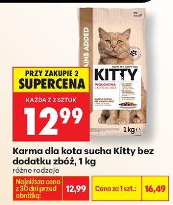 Karma dla kota sucha Kitty bez dodatku zbóż, 1 kg promocja w Biedronka