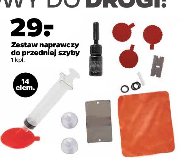 Zestaw naprawczy do przedniej szyby promocja