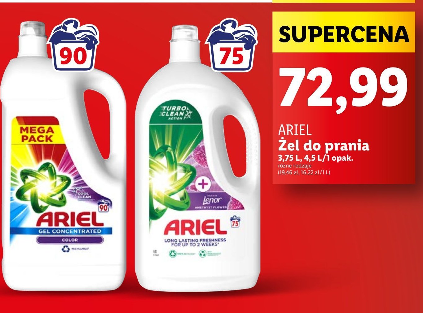 Żel do prania kolorowego Ariel promocja