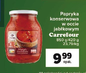 Papryka konserwowa w occie jabłkowym Carrefour promocja