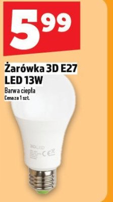 Żarówka 3D E27 LED 13W Barwa ciepła promocja w TOPAZ