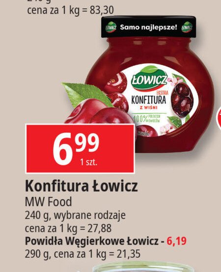 Powidła węgierkowe Łowicz promocja w Leclerc