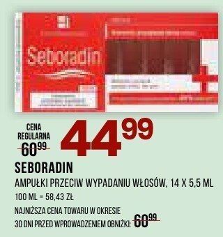 Ampułki Seboradin przeciw wypadaniu włosów, 14 x 5.5 ml promocja w Drogerie Natura