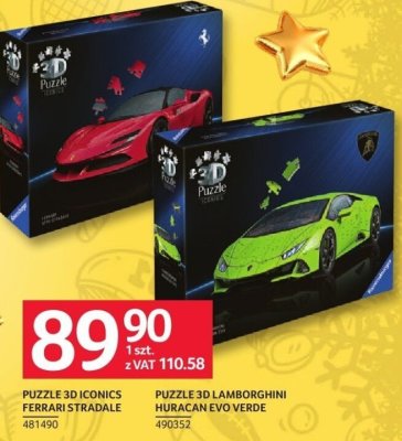 Puzzle 3D Lamborghini Huracan Evo Verde promocja w Selgros