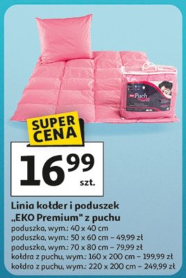 Linia kołder i poduszek EKO Premium z puchu promocja w Auchan