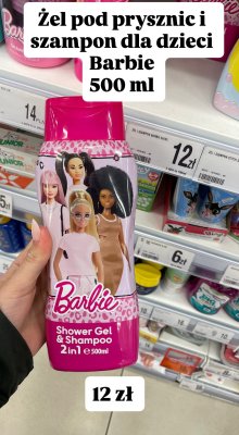Żel pod prysznic i szampon dla dzieci Barbie 2in1 500ml promocja w Dealz