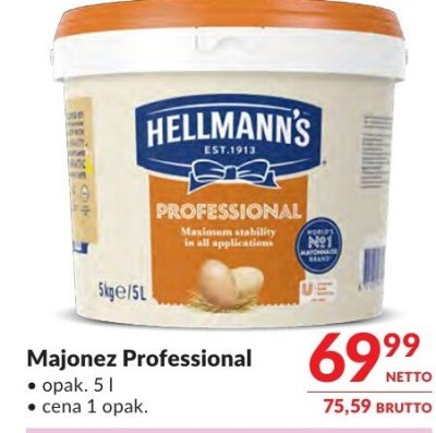 Majonez Hellmann's Professional promocja w Makro