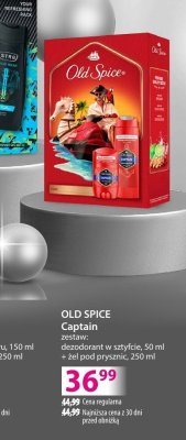 Zestaw OLD SPICE Captain dezodorant w sztyfcie 50 ml + żel pod prysznic 250 ml promocja w Hebe